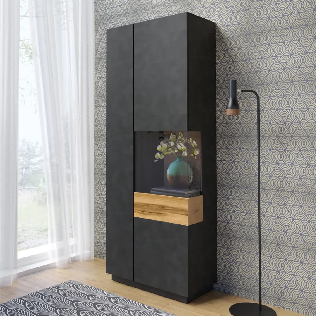 Silke 13 Tall Display Cabinet 80cm