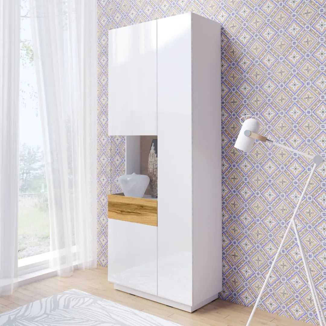 Silke 12 Tall Display Cabinet 80cm