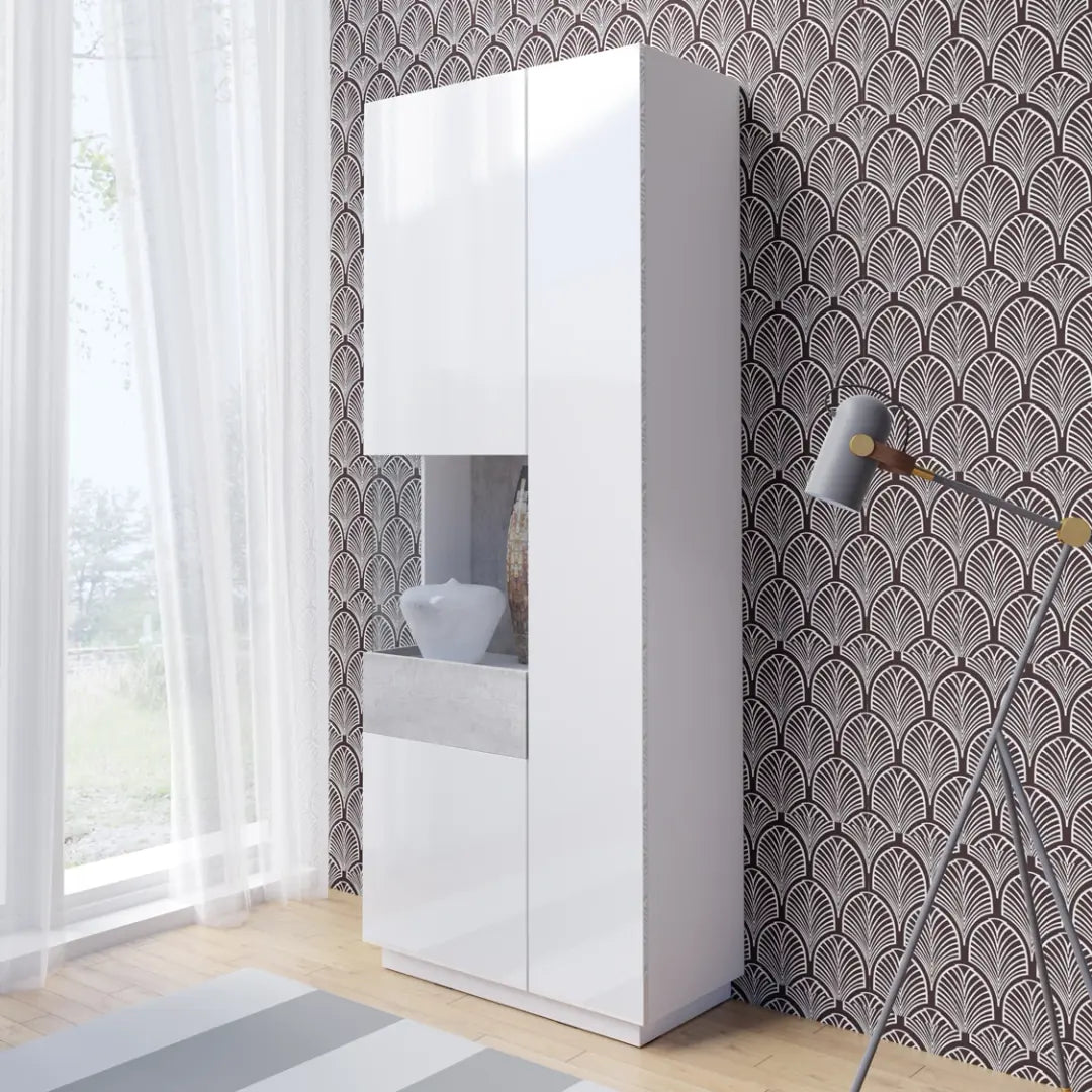 Silke 12 Tall Display Cabinet 80cm