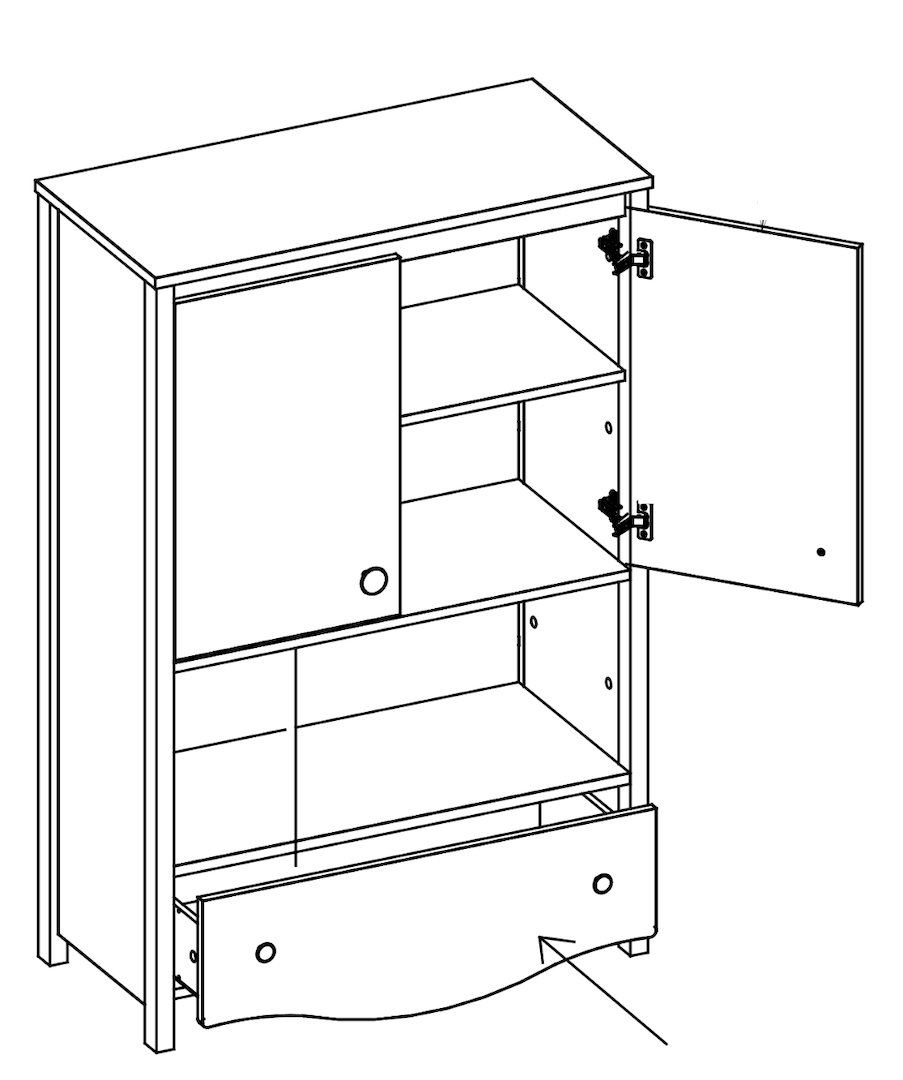 Mia MI-11 Sideboard Cabinet 85cm