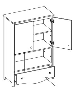 Mia MI-11 Sideboard Cabinet 85cm - product image 2