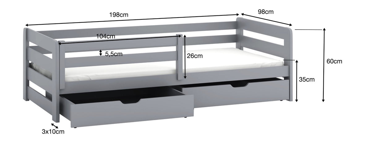 Wooden Bed Ergo with Storage - product image 6