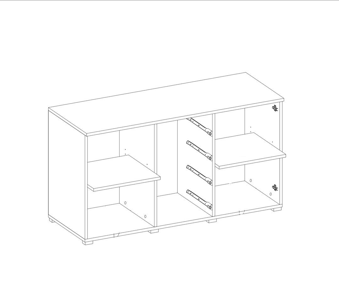 Beta Sideboard Cabinet 132cm [Oak San Remo]