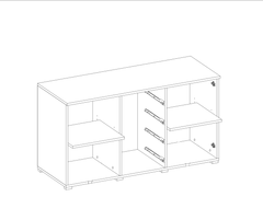 Beta Sideboard Cabinet 132cm [Oak San Remo]