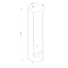 BC-07 Tall Storage Cabinet for Vertical Wall Bed Concept