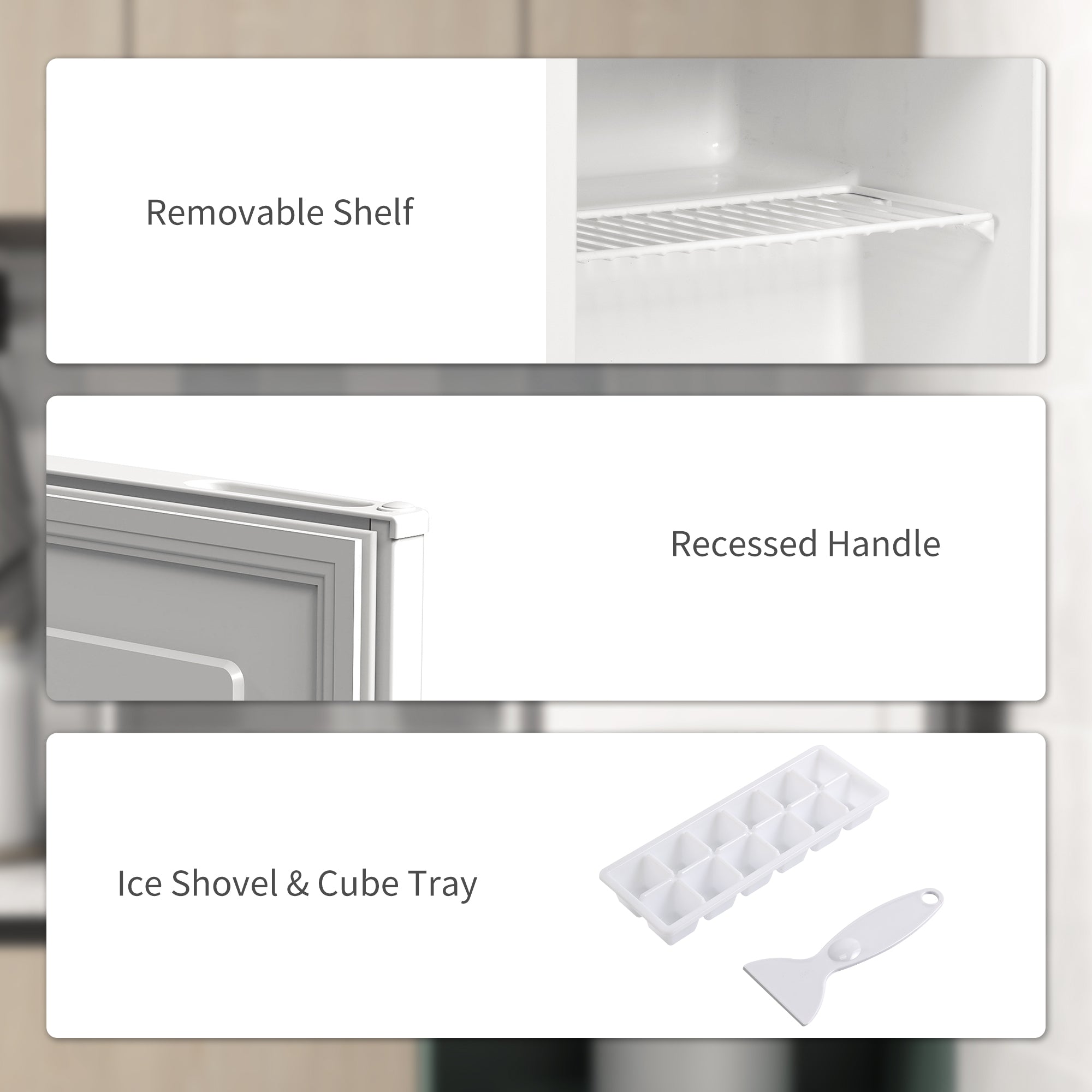 HOMCOM 35L Mini Freezer, -24√¢‚Äû∆í to -14√¢‚Äû∆í Temperature - White