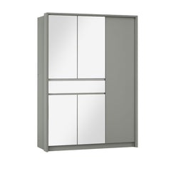 Split Hinged Door Wardrobe 157cm in Platinum, image 4