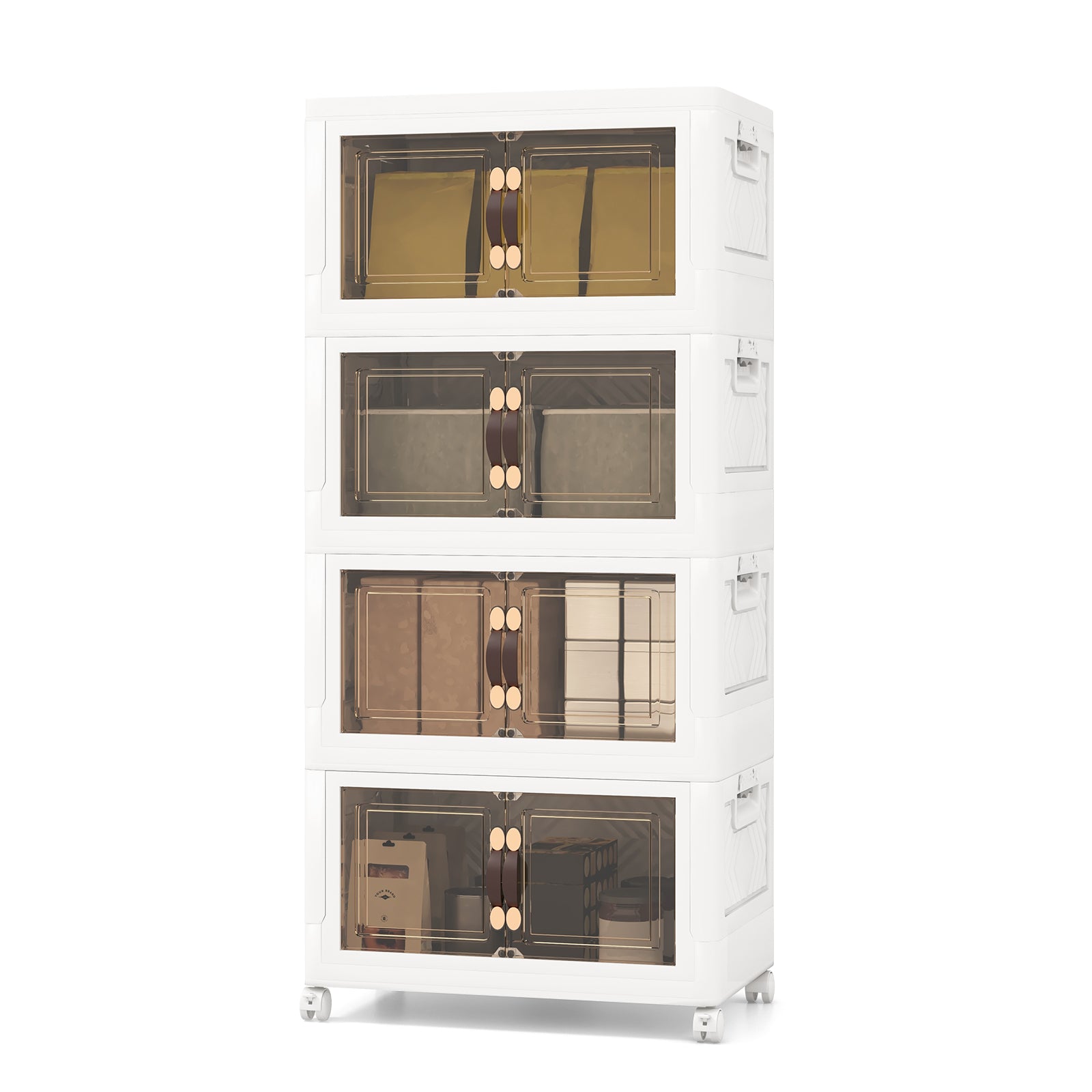 27/34/44/59/78/92.5 Gal Stackable Storage Bins with Lockable Wheels-78 Gal-4-Tier