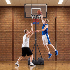 Stepless Adjustable Basketball Hoop with Stable Weighted Base
