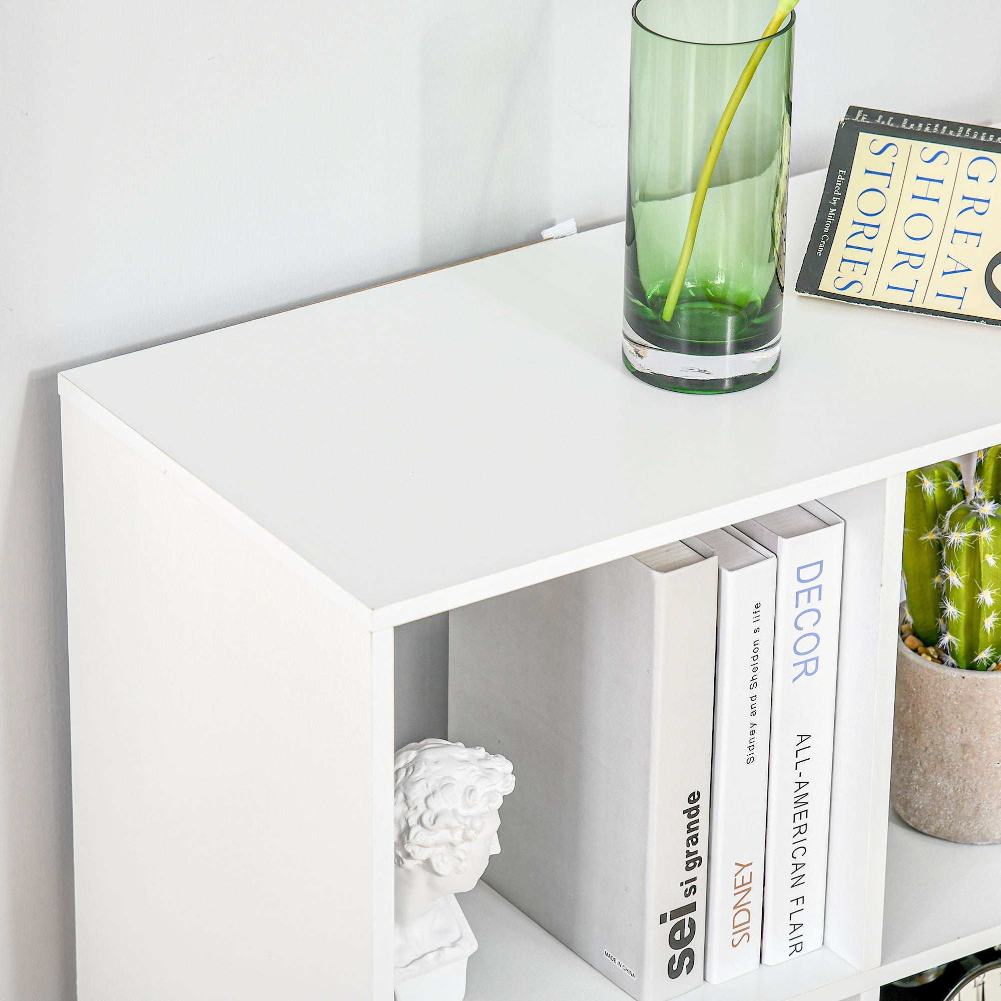 HOMCOM 6-Cube Bookshelf - White