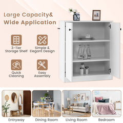 Storage Cabinet with 3 Shelves-White