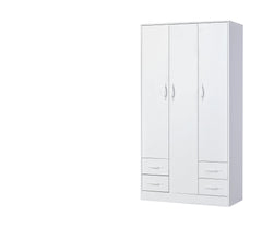SPACEO Wardrobe 120 White / White Handles