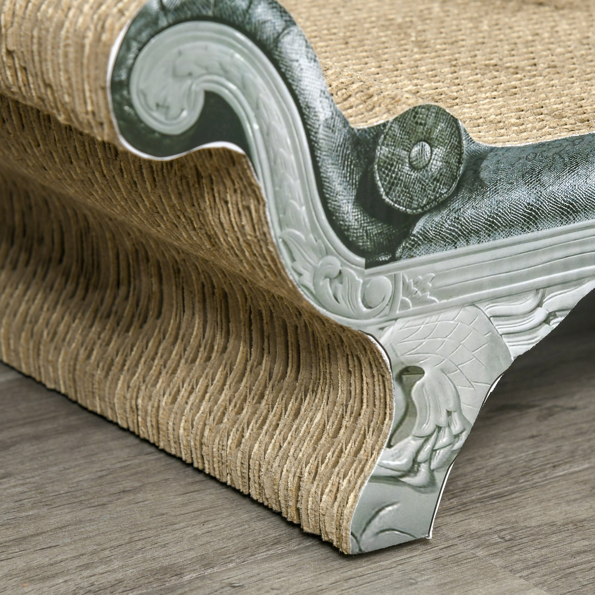 PawHut Cat Scratching Board Cardboard Cat Scratchers Lounger, 60 x 29 x 26.5cm