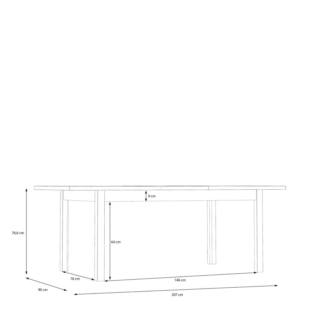 Lewisville Dining Table 160cm in Grey, image 8