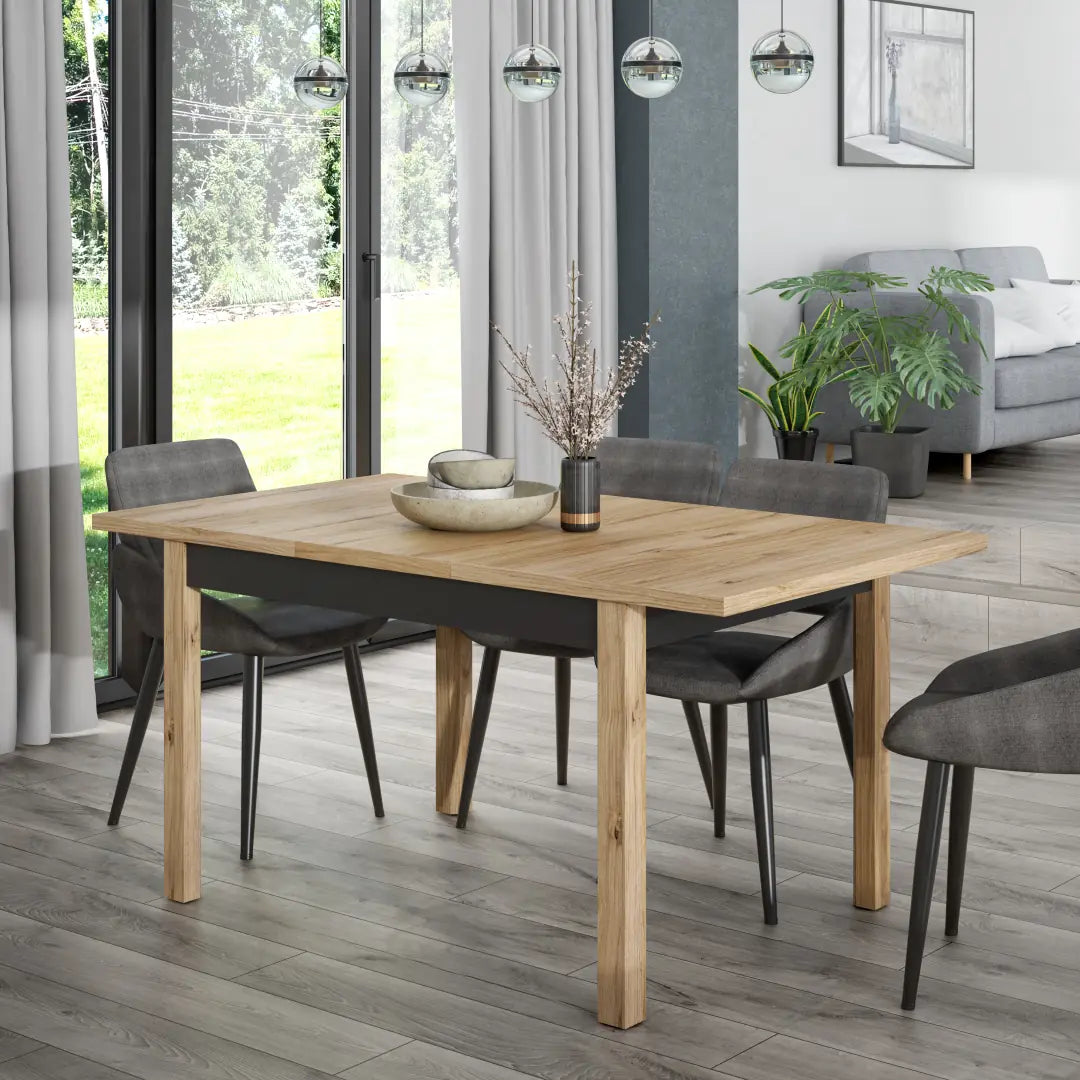 Joakimis Extending Dining Table 120cm in Oak Mauvella, image 2