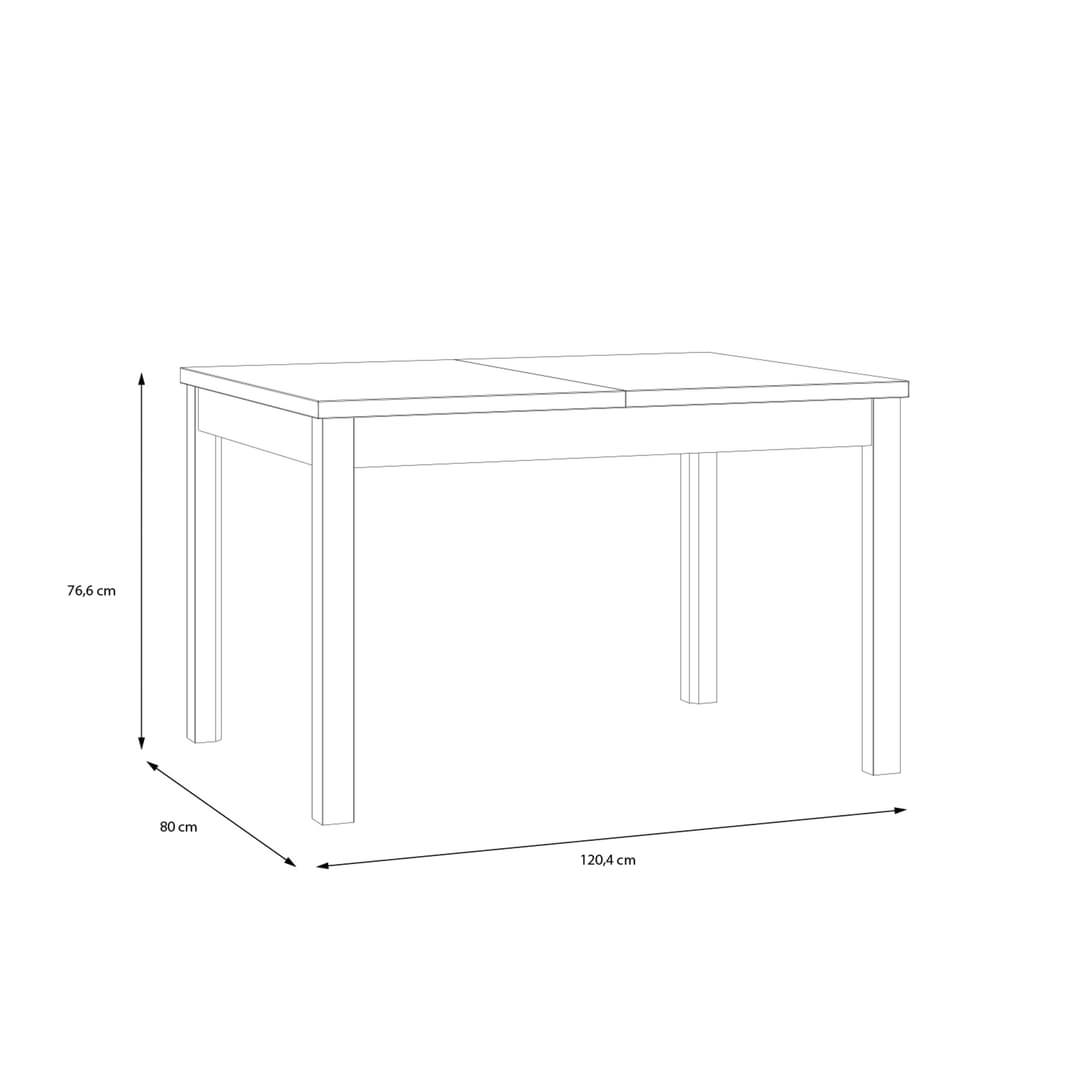 Joakimis Extending Dining Table 120cm in Oak Mauvella, image 6