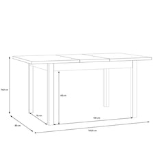 Joakimis Extending Dining Table 120cm in Oak Mauvella, image 7