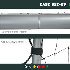SPORTNOW 8ft x 5ft Football Goal, Football Net for Garden with Ground Stakes, Quick and Simple Set Up