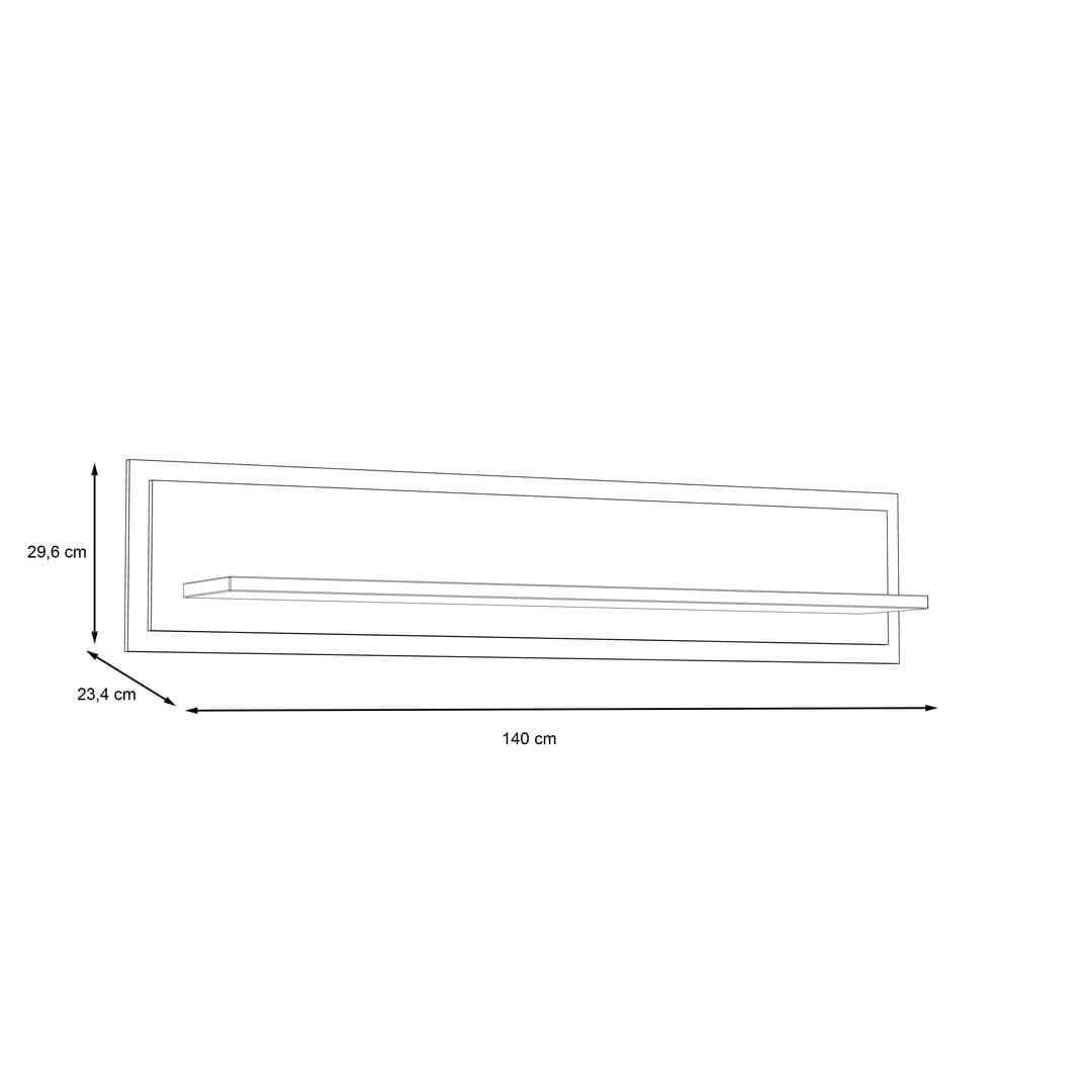 Trondheim Floating Shelf 140cm in Oak Artisan, image 3