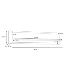 Trondheim Floating Shelf 140cm in Oak Artisan, image 4