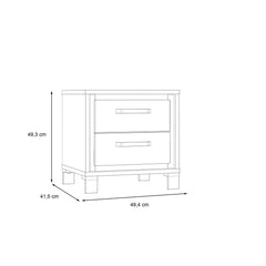 Trondheim Bedside Table 49cm in Oak Artisan, image 6