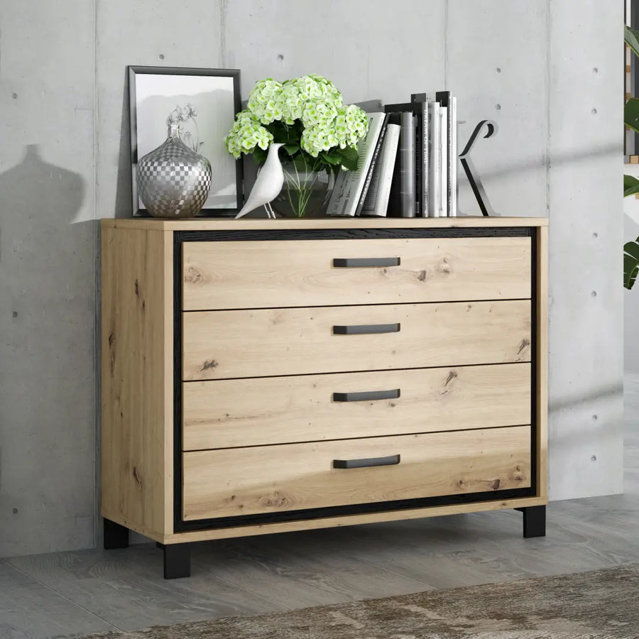 Trondheim Chest Of Drawers 105cm in Oak Artisan