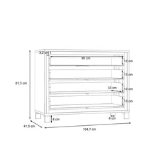 Trondheim Chest Of Drawers 105cm in Oak Artisan, image 8