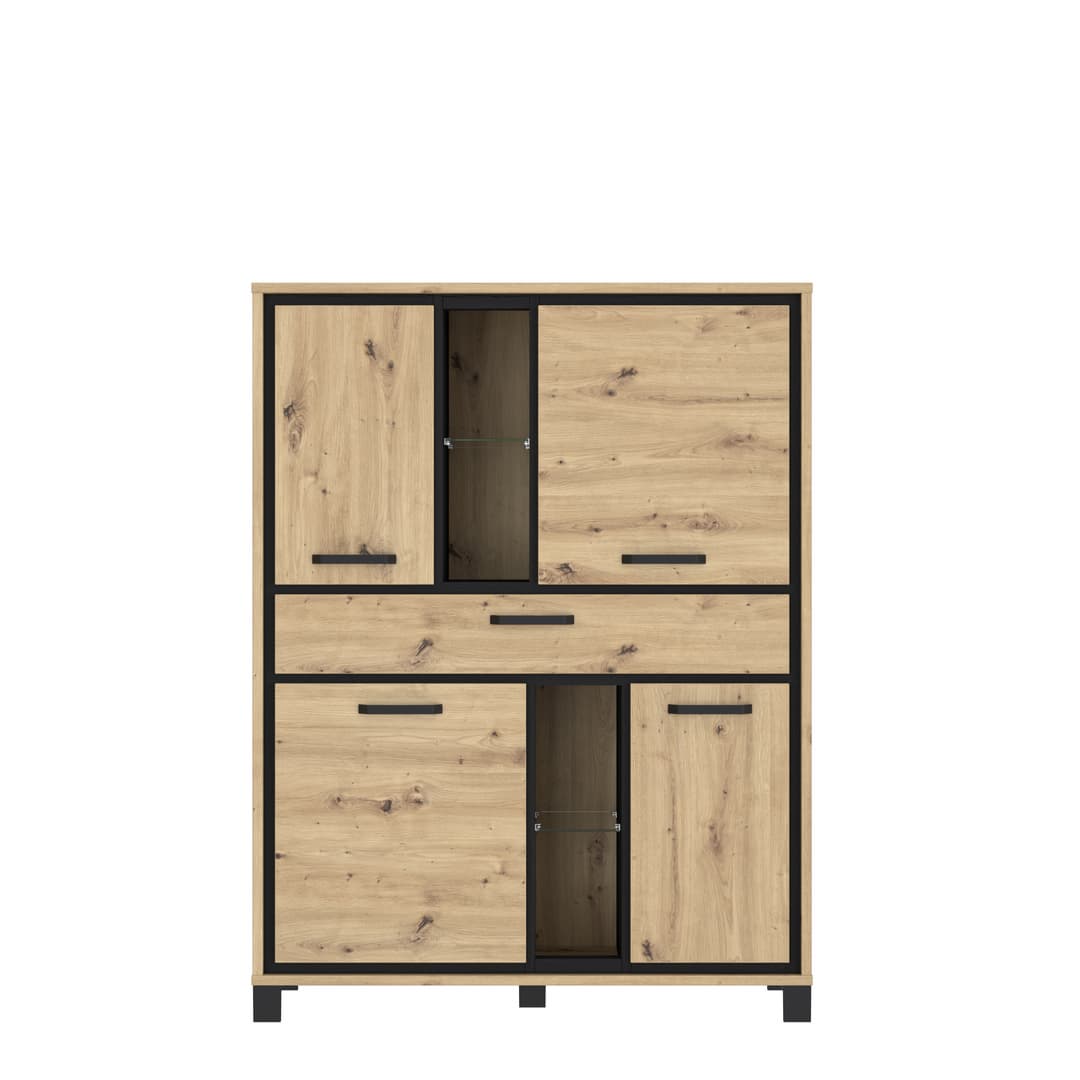 Trondheim Highboard Cabinet 120cm in Oak Artisan, image 4