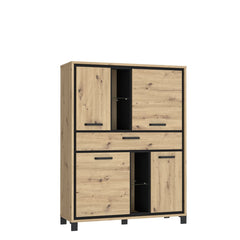 Trondheim Highboard Cabinet 120cm in Oak Artisan, image 2