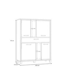 Trondheim Highboard Cabinet 120cm in Oak Artisan, image 6