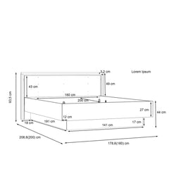 Trondheim Bed Frame [EU King] in Oak Artisan, image 7