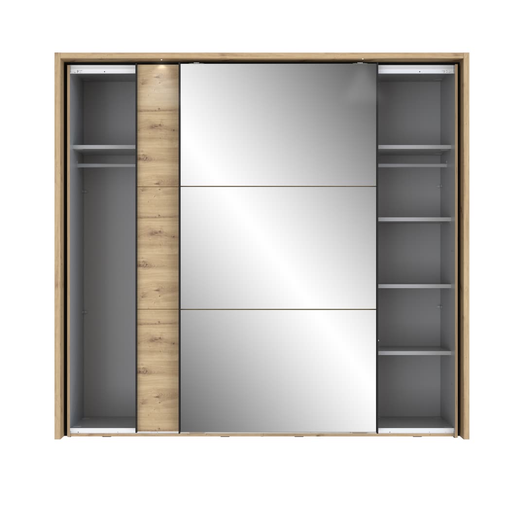 Trondheim Sliding Door Wardrobe 231cm in Oak Artisan, image 5