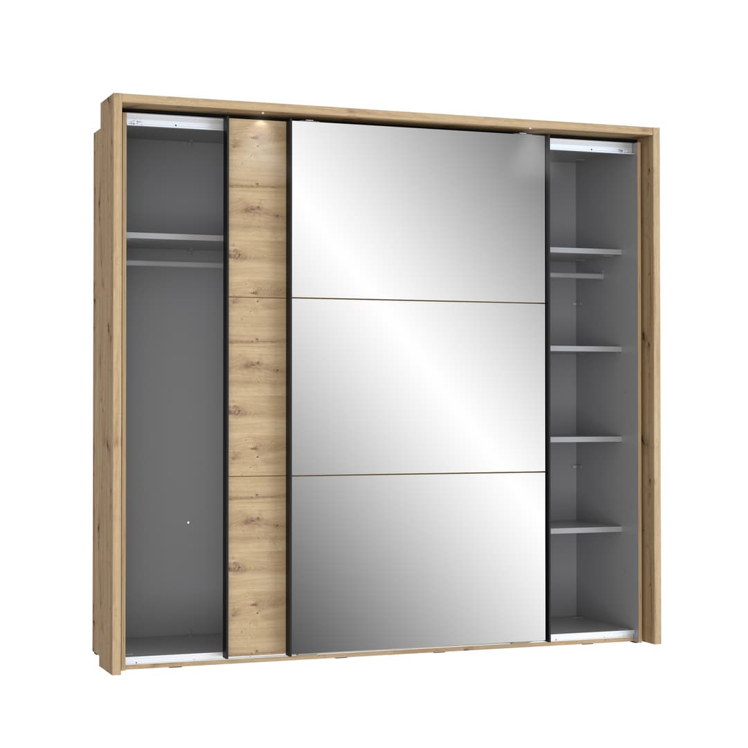 Trondheim Sliding Door Wardrobe 231cm in Oak Artisan, image 3