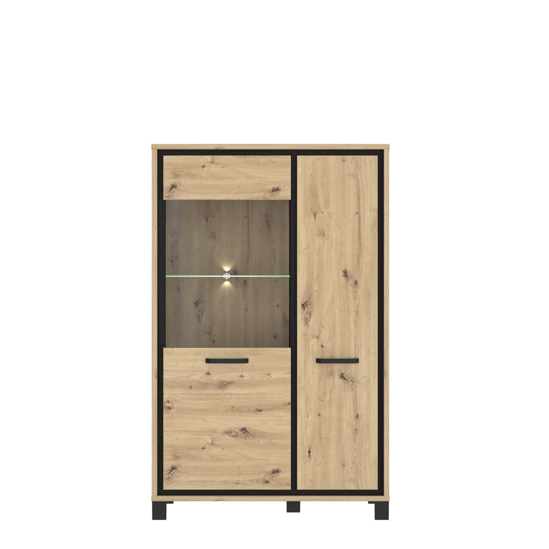 Trondheim Display Cabinet 101cm in Oak Artisan, image 5