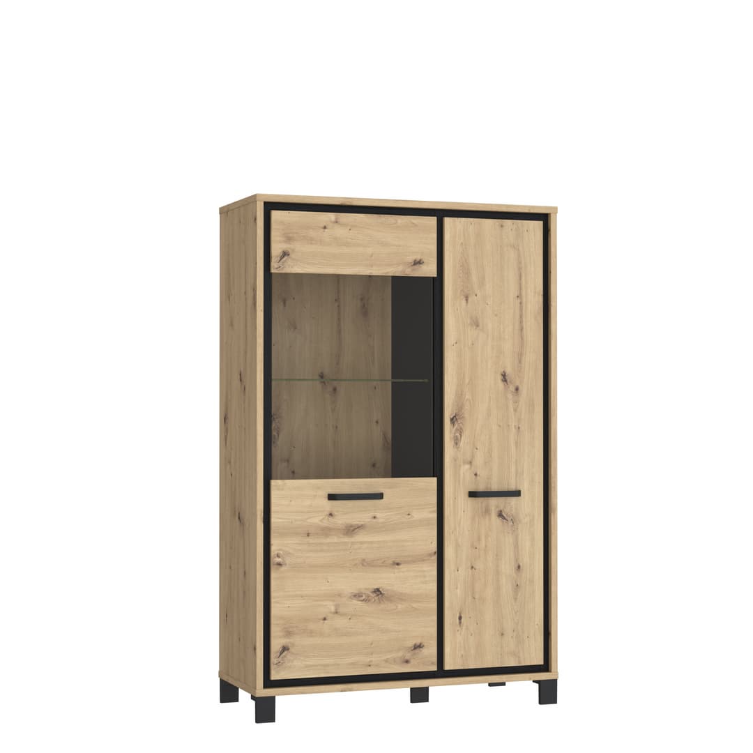 Trondheim Display Cabinet 101cm in Oak Artisan, image 2