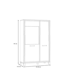Trondheim Display Cabinet 101cm in Oak Artisan, image 8