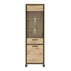 Trondheim Tall Display Cabinet 64cm in Oak Artisan, image 7
