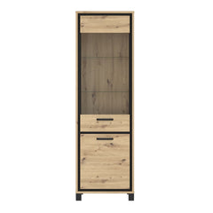 Trondheim Tall Display Cabinet 64cm in Oak Artisan, image 5