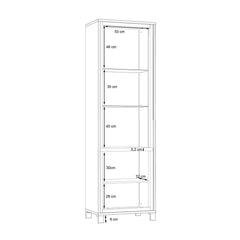 Trondheim Tall Display Cabinet 64cm in Oak Artisan, image 9