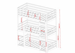 Wooden Triple Bunk Bed Ted - product image 8