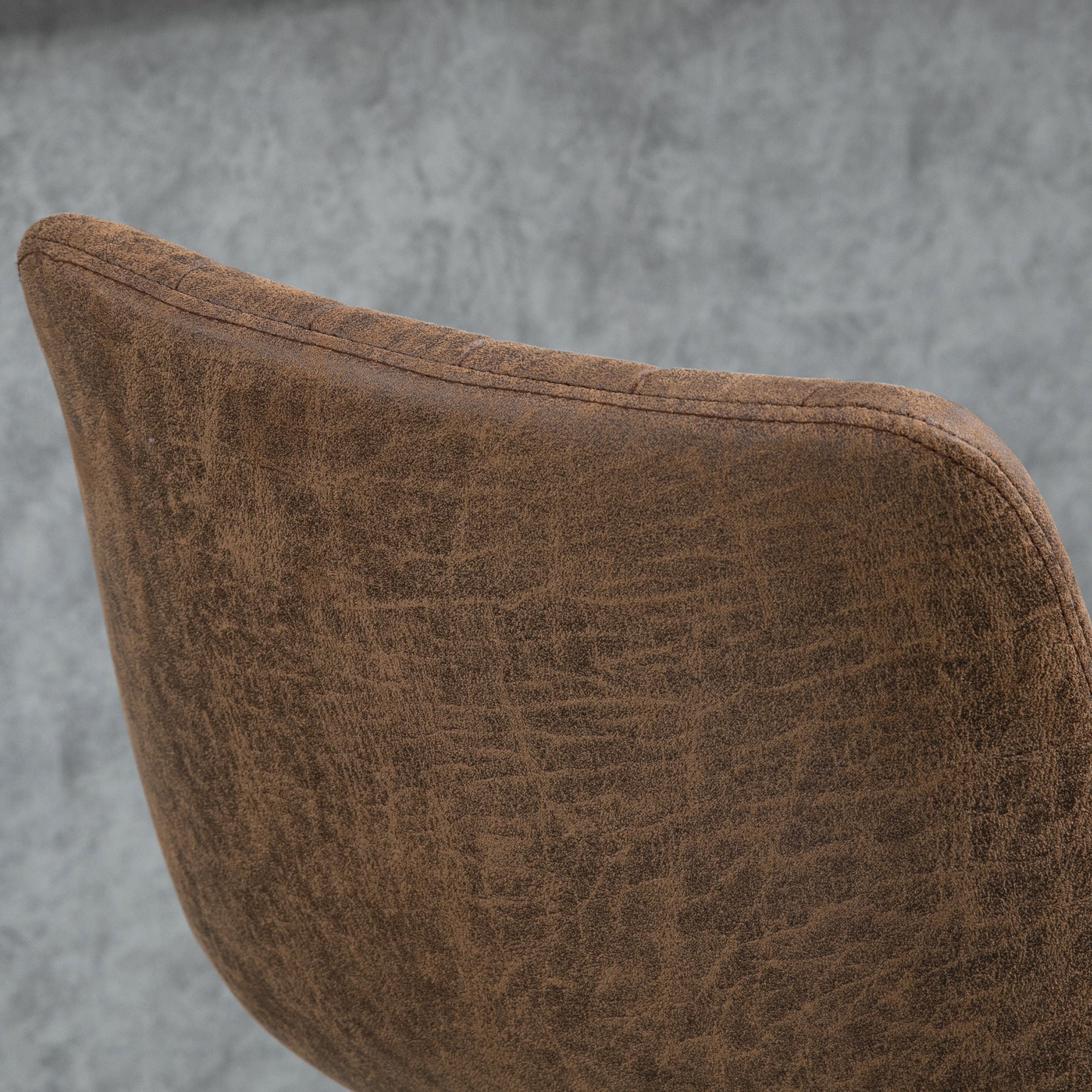 HOMCOM Bar Stools Set of 2, Swivel Counter Height Barstools with Back, Adjustable Bar Chairs, Breakfast Dining Stools for Kitchen Island Counter with Adjustable Steel Footrest & Base, Brown