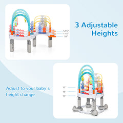 4-In-1 Baby Activity Center with Walker for Kids Aged 0-2 Years-Grey