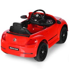12V Volkswagen Beetle Electric Kids Ride On Car with Remote Control-Red