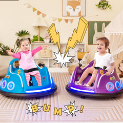 Electric Bumper Car with 360° Spin and Remote Control for Toddlers and Babies-Navy