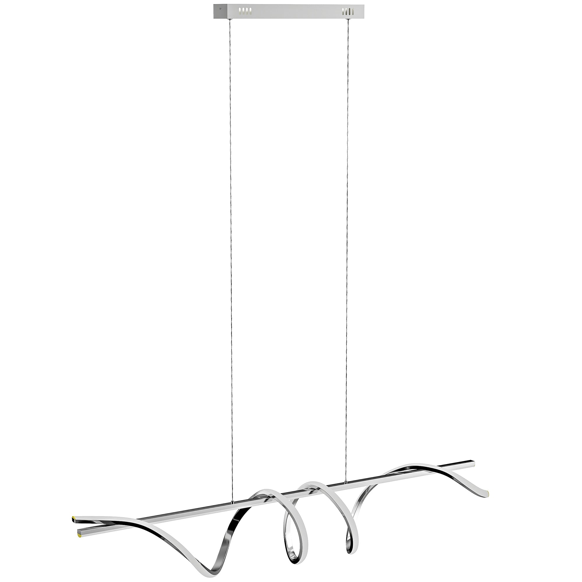 HOMCOM Pendant Light with 3 Colour Temperatures - Silver Tone