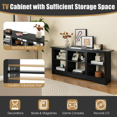 TV Stand Electric Fireplace Black image