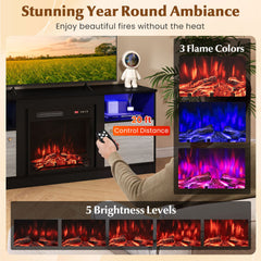 TV Stand with Electric Fireplace Combo, image 6