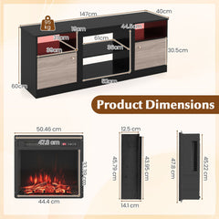 TV Stand with Electric Fireplace Combo, image 5