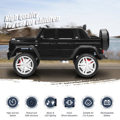 12V Electric Kids Ride On Car with 2 Motors and Remote Control-Black
