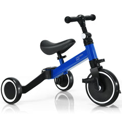 Convertible Balance Bike Kids Trike with Detachable Pedal for 1-4 Years Old Kids-Blue